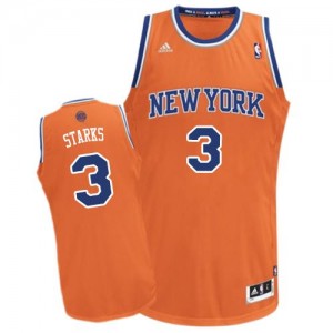 New York Knicks John Starks #3 Alternate Swingman Maillot d'équipe de NBA - Orange pour Homme