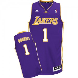 Los Angeles Lakers D'Angelo Russell #1 Road Swingman Maillot d'équipe de NBA - Violet pour Homme