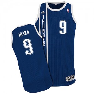 Maillot NBA Authentic Serge Ibaka #9 Oklahoma City Thunder Alternate Bleu marin - Homme