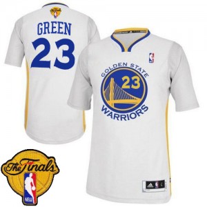 Maillot Authentic Golden State Warriors NBA Alternate 2015 The Finals Patch Blanc - #23 Draymond Green - Homme