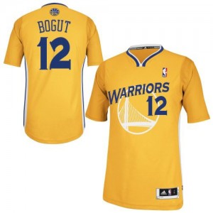 Golden State Warriors #12 Adidas Alternate Or Authentic Maillot d'équipe de NBA Peu co?teux - Andrew Bogut pour Homme