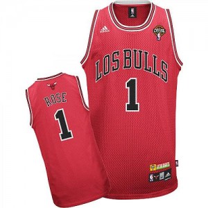 Chicago Bulls #1 Adidas Latin Nights Rouge Swingman Maillot d'équipe de NBA en ligne - Derrick Rose pour Homme