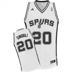 Maillot NBA Swingman Manu Ginobili #20 San Antonio Spurs Home Blanc - Enfants