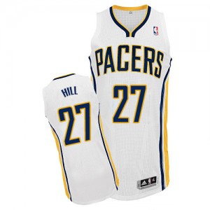 Maillot Adidas Blanc Home Authentic Indiana Pacers - Jordan Hill #27 - Homme