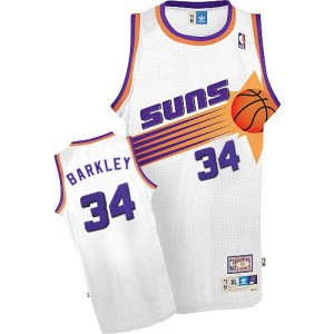 Maillot Mitchell and Ness Blanc Throwback Swingman Phoenix Suns - Charles Barkley #34 - Homme