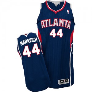 Atlanta Hawks Pete Maravich #44 Road Authentic Maillot d'équipe de NBA - Bleu marin pour Homme