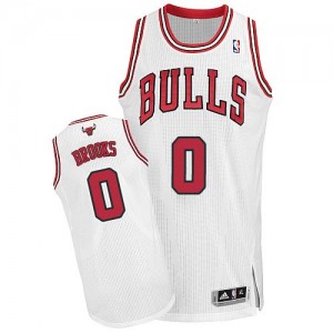 Maillot NBA Blanc Aaron Brooks #0 Chicago Bulls Home Authentic Homme Adidas