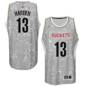 Maillot NBA Authentic James Harden #13 Houston Rockets City Light Gris - Homme