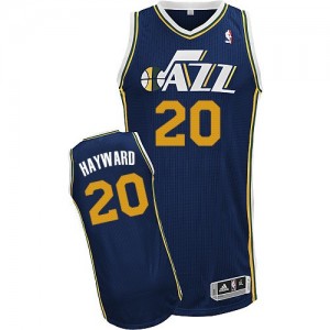 Maillot NBA Bleu marin Gordon Hayward #20 Utah Jazz Road Authentic Homme Adidas