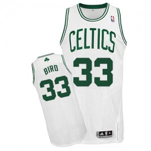 Maillot NBA Blanc Larry Bird #33 Boston Celtics Home Authentic Homme Adidas