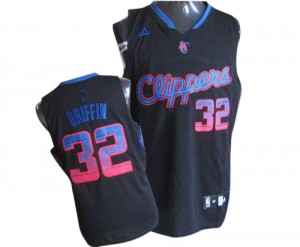 Maillot NBA Los Angeles Clippers #32 Blake Griffin Noir Adidas Authentic Vibe - Homme