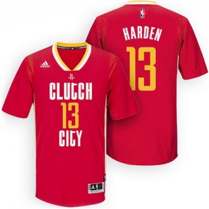 Maillot NBA Houston Rockets #13 James Harden Rouge Adidas Authentic Pride Clutch City - Homme