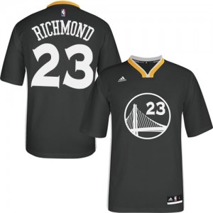Maillot Adidas Noir Alternate Authentic Golden State Warriors - Mitch Richmond #23 - Homme