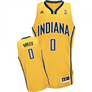 Indiana Pacers C.J. Miles #0 Alternate Swingman Maillot d'équipe de NBA - Or pour Homme