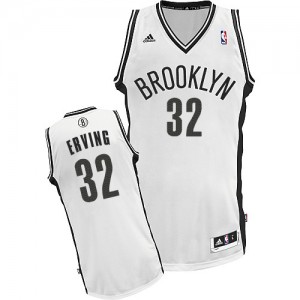 Maillot NBA Brooklyn Nets #32 Julius Erving Blanc Adidas Swingman Home - Homme