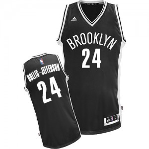 Maillot NBA Brooklyn Nets #24 Rondae Hollis-Jefferson Noir Adidas Swingman Road - Homme