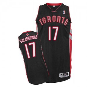 Toronto Raptors Jonas Valanciunas #17 Alternate Authentic Maillot d'équipe de NBA - Noir pour Homme
