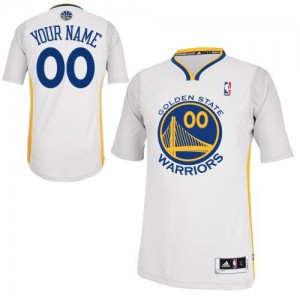 Golden State Warriors Personnalisé Adidas Alternate Blanc Maillot d'équipe de NBA sortie magasin - Authentic pour Homme