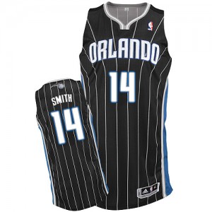 Maillot NBA Orlando Magic #14 Jason Smith Noir Adidas Authentic Alternate - Homme