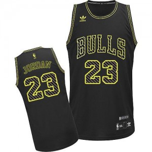 Maillot NBA Chicago Bulls #23 Michael Jordan Noir Adidas Swingman Electricity Fashion - Homme
