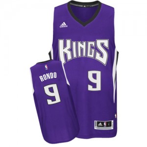 Sacramento Kings Rajon Rondo #9 Road Swingman Maillot d'équipe de NBA - Violet pour Enfants