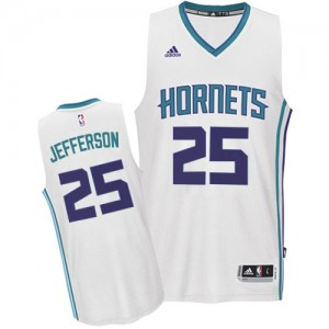 Maillot Authentic Charlotte Hornets NBA Home Blanc - #25 Al Jefferson - Homme