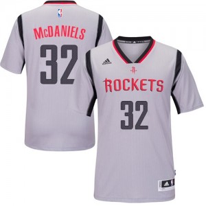 Maillot NBA Houston Rockets #32 KJ McDaniels Gris Adidas Authentic Alternate - Homme
