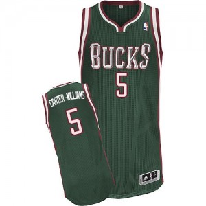 Maillot NBA Authentic Michael Carter-Williams #5 Milwaukee Bucks Road Vert - Homme