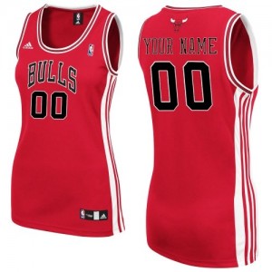 Maillot NBA Chicago Bulls Personnalisé Swingman Rouge Adidas Road - Femme