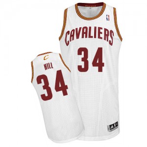 Maillot Authentic Cleveland Cavaliers NBA Home Blanc - #34 Tyrone Hill - Homme
