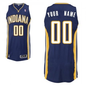Maillot Indiana Pacers NBA Road Bleu marin - Personnalisé Authentic - Homme