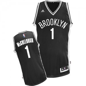 Maillot NBA Noir Chris McCullough #1 Brooklyn Nets Road Swingman Homme Adidas