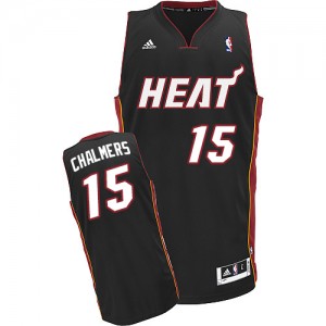 Miami Heat Mario Chalmer #15 Road Swingman Maillot d'équipe de NBA - Noir pour Enfants