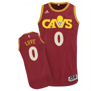 Cleveland Cavaliers Kevin Love #0 CAVS Authentic Maillot d'équipe de NBA - Rouge pour Homme