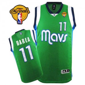 Maillot NBA Vert Jose Barea #11 Dallas Mavericks Finals Patch Authentic Homme Adidas
