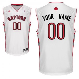 Maillot NBA Blanc Swingman Personnalisé Toronto Raptors Home Homme Adidas