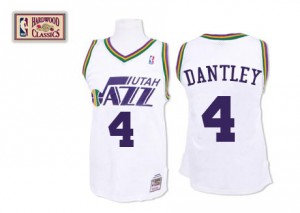 Maillot Swingman Utah Jazz NBA Throwback Blanc - #4 Adrian Dantley - Homme