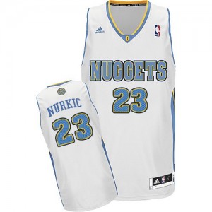 Denver Nuggets #23 Adidas Home Blanc Swingman Maillot d'équipe de NBA sortie magasin - Jusuf Nurkic pour Homme