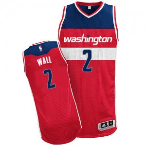Maillot NBA Authentic John Wall #2 Washington Wizards Road Rouge - Homme