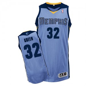 Maillot Adidas Bleu clair Alternate Authentic Memphis Grizzlies - Jeff Green #32 - Homme