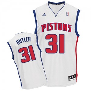 Detroit Pistons Caron Butler #31 Home Swingman Maillot d'équipe de NBA - Blanc pour Homme