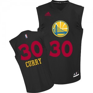 Maillot Adidas Noir New Fashion Authentic Golden State Warriors - Stephen Curry #30 - Homme