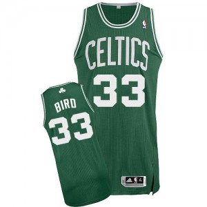 Boston Celtics Larry Bird #33 Road Authentic Maillot d'équipe de NBA - Vert (No Blanc) pour Enfants