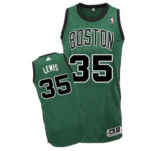 Maillot Authentic Boston Celtics NBA Alternate Vert (No. noir) - #35 Reggie Lewis - Homme