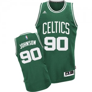 Boston Celtics Amir Johnson #90 Road Swingman Maillot d'équipe de NBA - Vert (No Blanc) pour Homme
