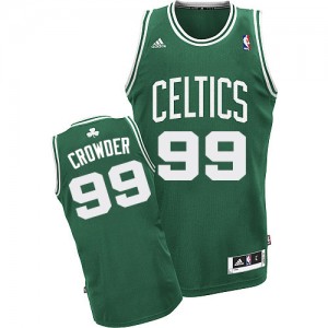 Boston Celtics Jae Crowder #99 Road Swingman Maillot d'équipe de NBA - Vert (No Blanc) pour Homme