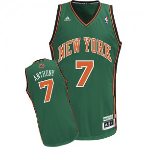 New York Knicks #7 Adidas Vert Swingman Maillot d'équipe de NBA en ligne pas chers - Carmelo Anthony pour Homme