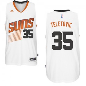 Maillot NBA Blanc Mirza Teletovic #35 Phoenix Suns Home Authentic Homme Adidas