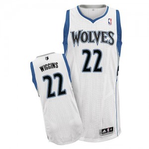 Maillot Adidas Blanc Home Authentic Minnesota Timberwolves - Andrew Wiggins #22 - Homme