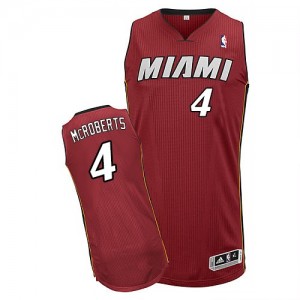 Maillot NBA Authentic Josh McRoberts #4 Miami Heat Alternate Rouge - Homme